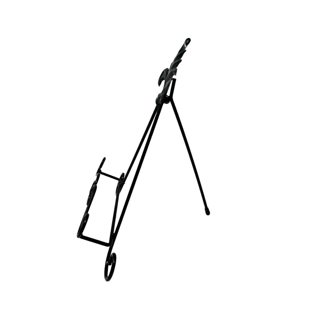 Black Wrought Iron Metal A-Frame Easel 10.5”h - Picture 2 of 5